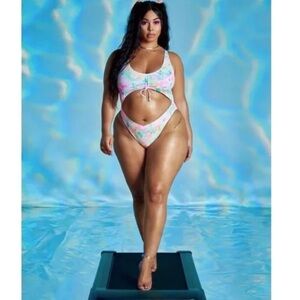 Tabria Majors Plus Size One Piece Fashion to Figure Tie Dye Swimsuit Size 3x